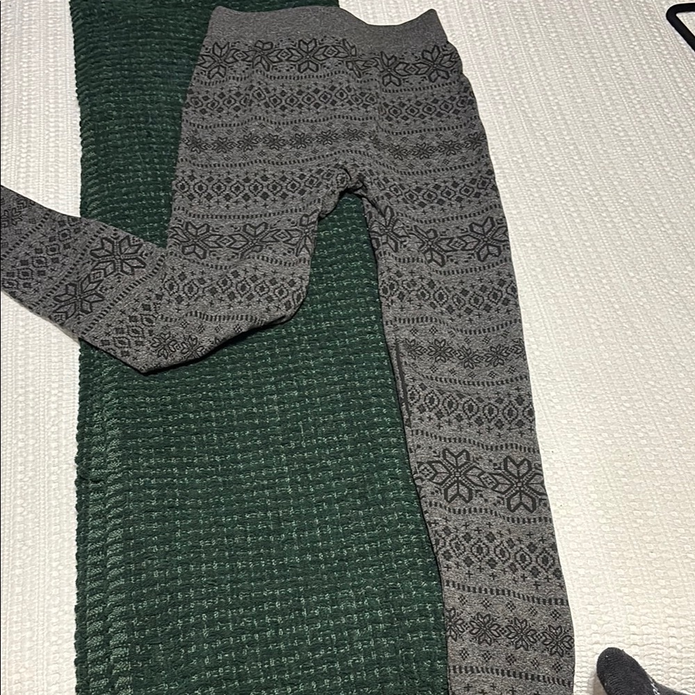 Gray Patterned Women's Leggings